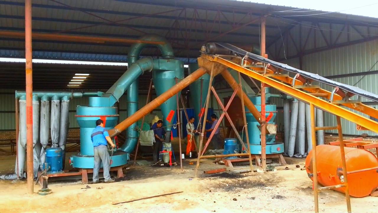 雷蒙磨加工煤炭生产线现场实拍